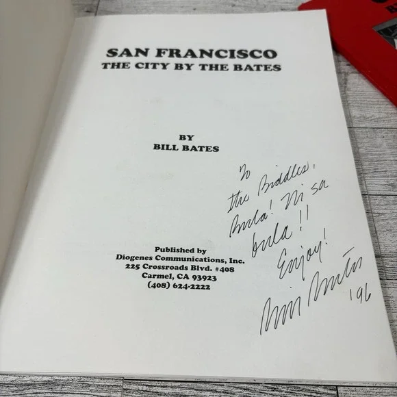 Carmel By-The-Bates & San Francisco SIGNED Book Bill Bates Vintage - Picture 3 of 12